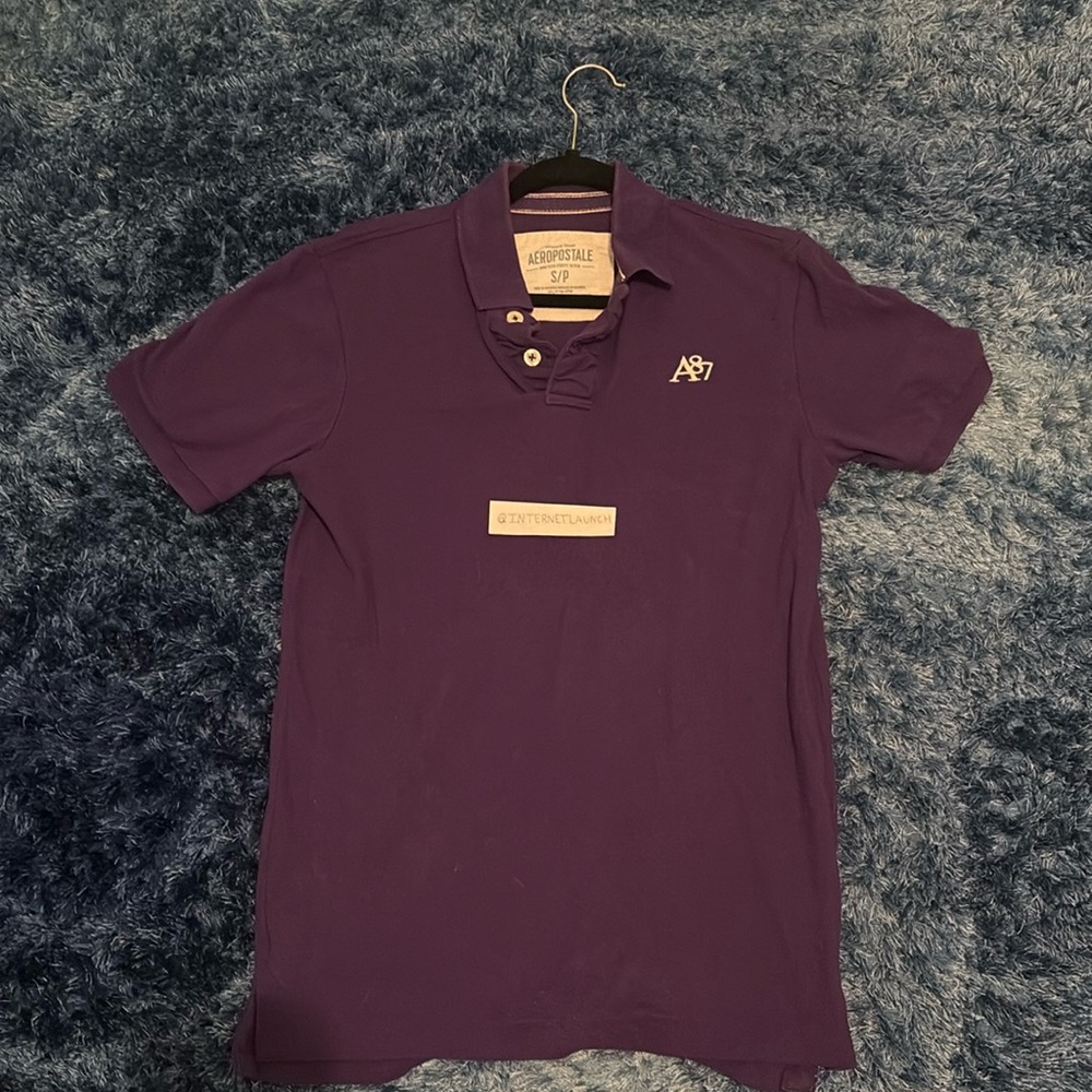 Aeropostale Men’s Small Purple Button Up